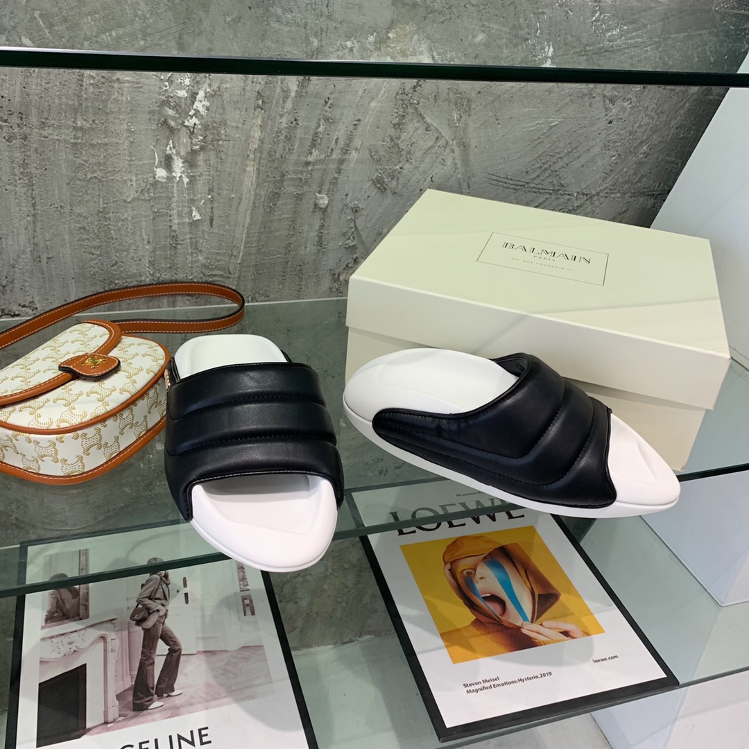 Balmain B-It-Puffy Slides - 