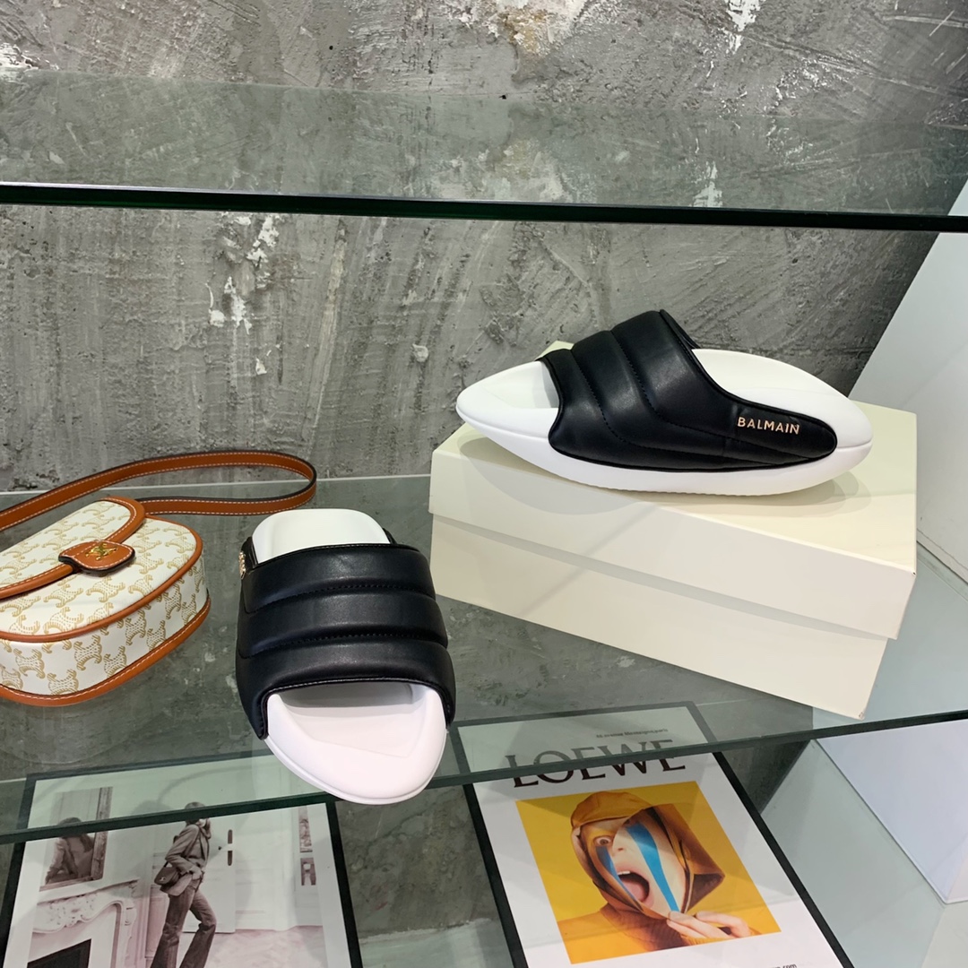 Balmain B-It-Puffy Slides - PerfectKickZ
