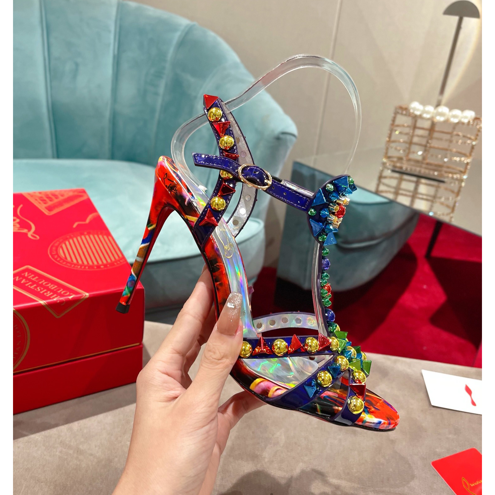 Christian Louboutin Multicolor Sandal（10cm Heel Height） - PerfectKickZ