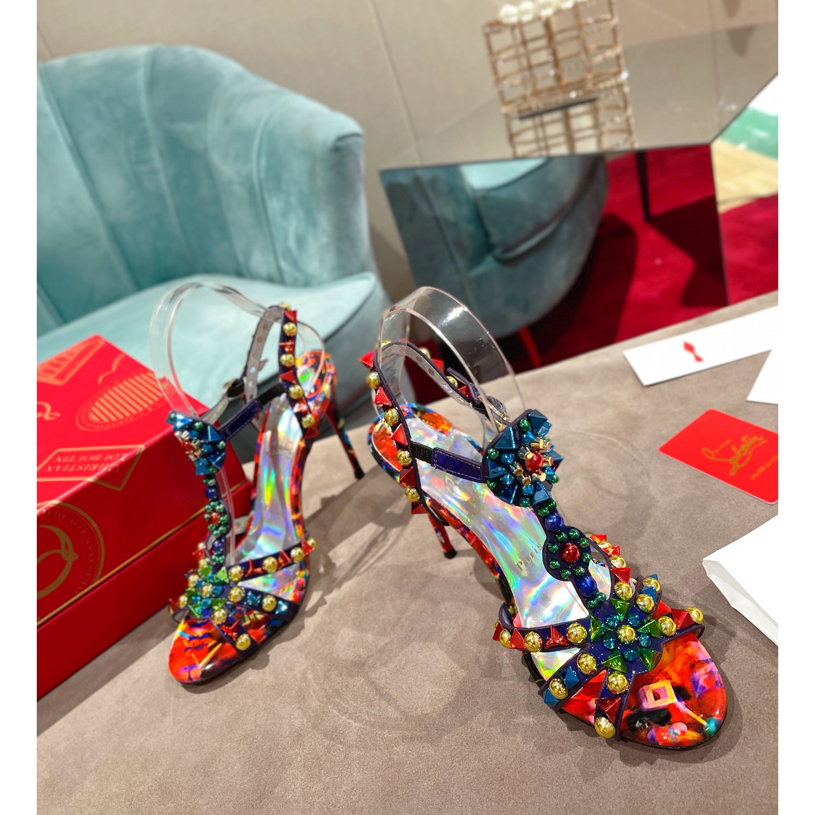 Christian Louboutin Multicolor Sandal（10cm Heel Height） - PerfectKickZ