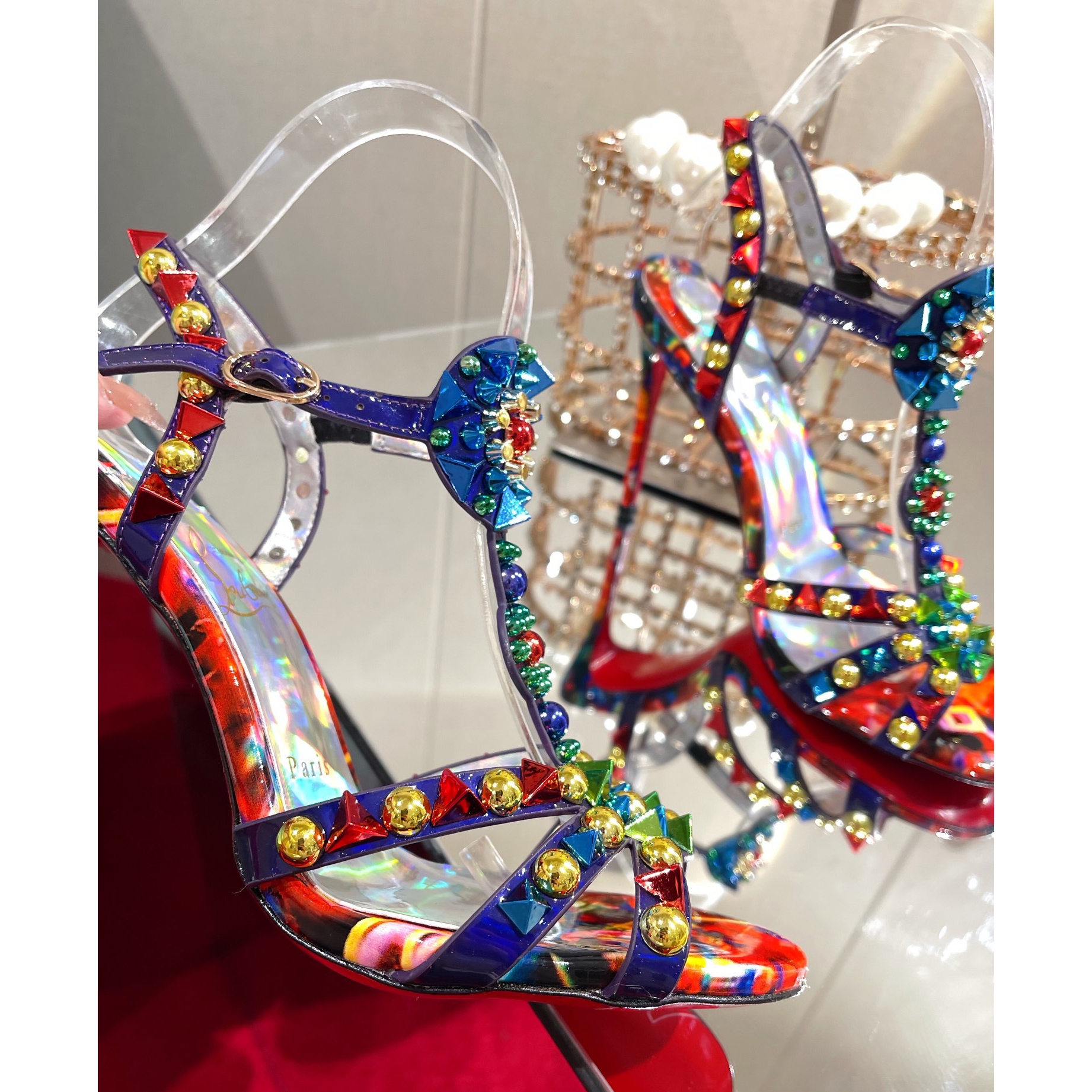 Christian Louboutin Multicolor Sandal（10cm Heel Height） - PerfectKickZ