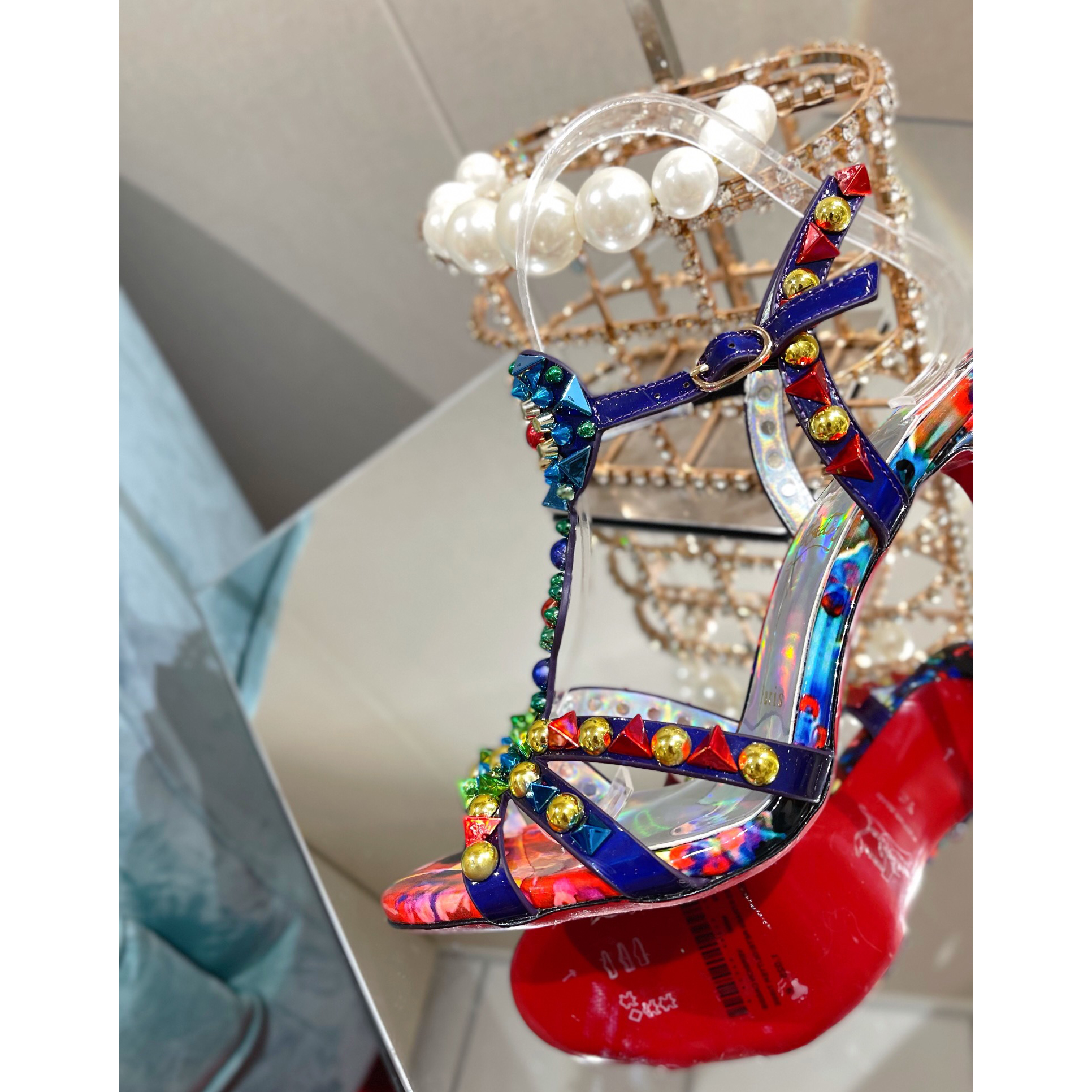 Christian Louboutin Multicolor Sandal（10cm Heel Height） - PerfectKickZ