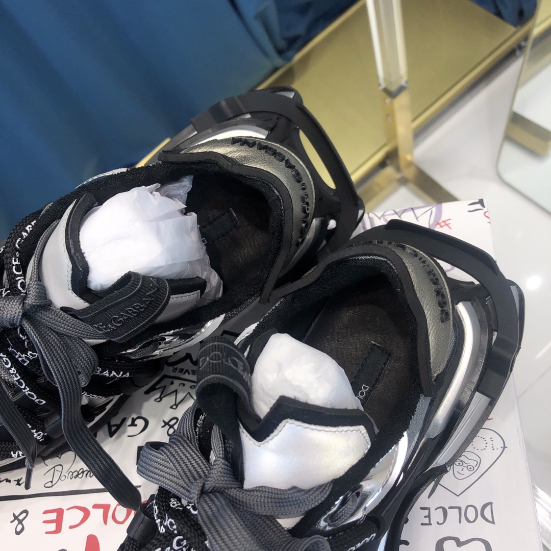 Dolce & Gabbana Mixed-Material Space Sneakers - PerfectKickZ