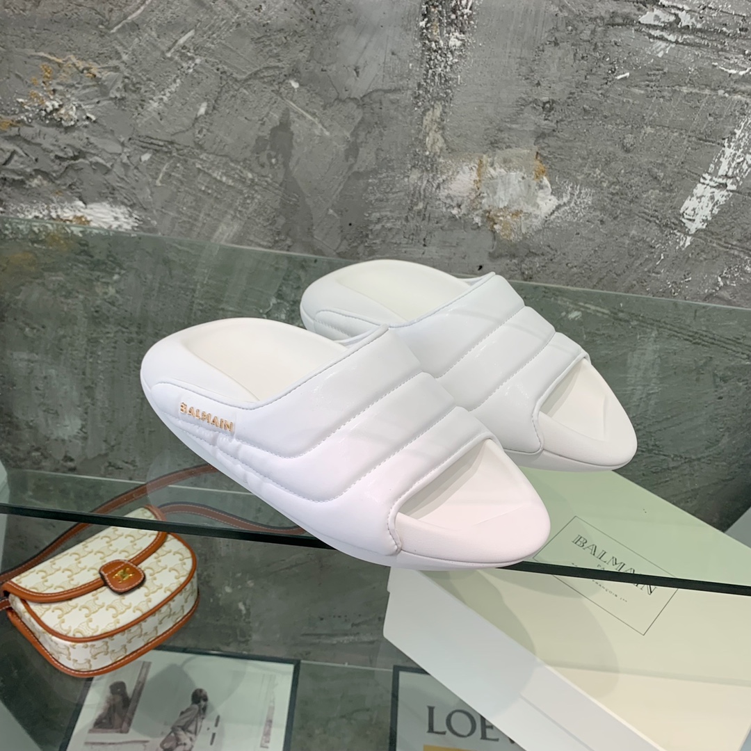 Balmain B-It-Puffy Slides - PerfectKickZ