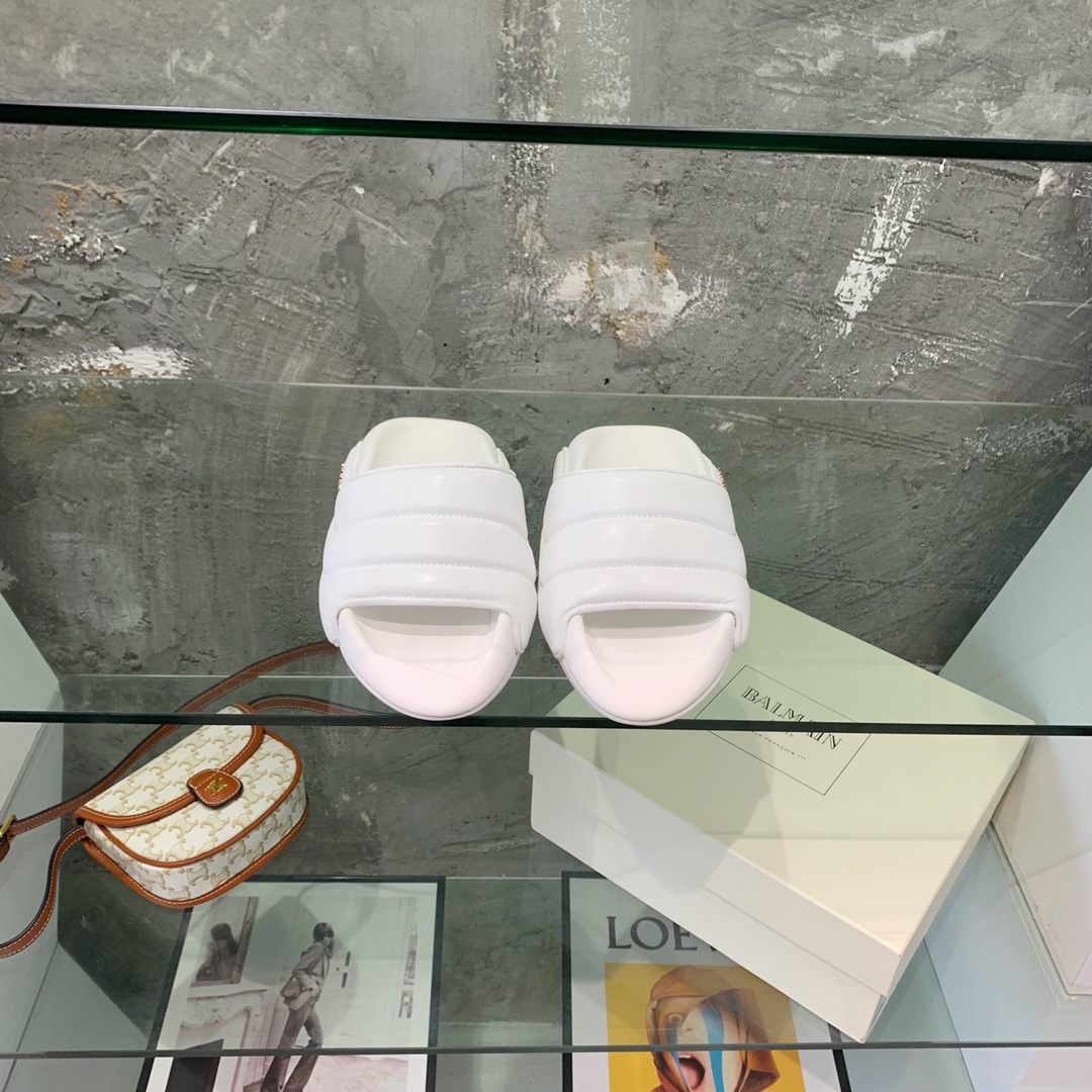 Balmain B-It-Puffy Slides - PerfectKickZ