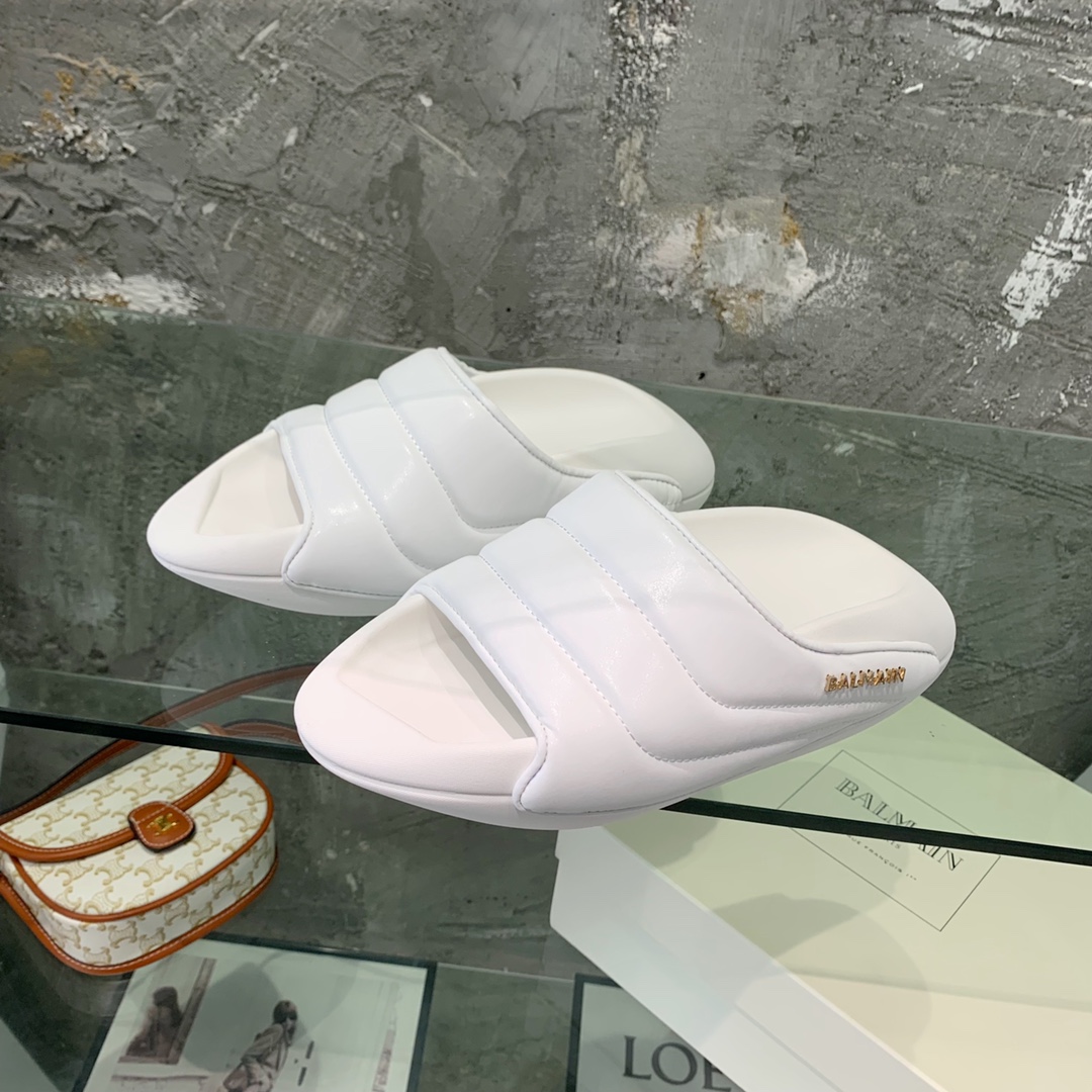 Balmain B-It-Puffy Slides - PerfectKickZ