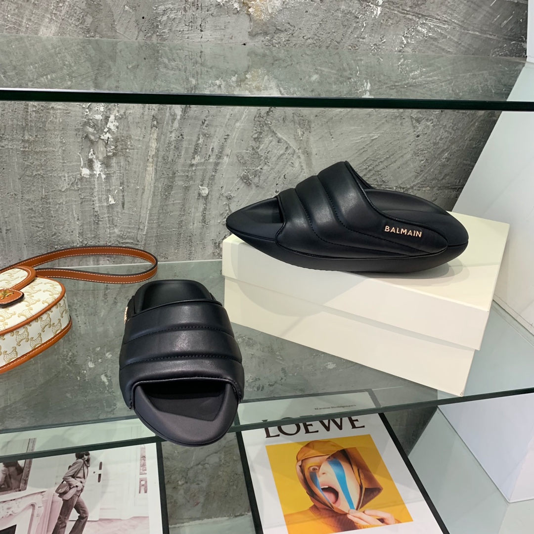 Balmain B-It-Puffy Slides - 
