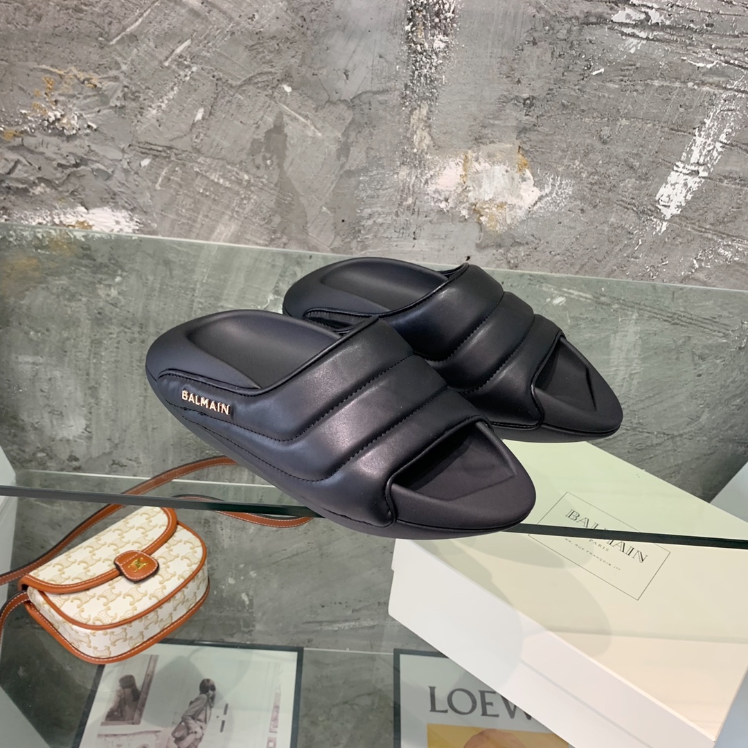 Balmain B-It-Puffy Slides - PerfectKickZ