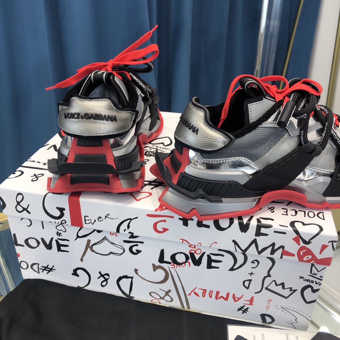 Dolce & Gabbana Mixed-Material Space Sneakers - PerfectKickZ