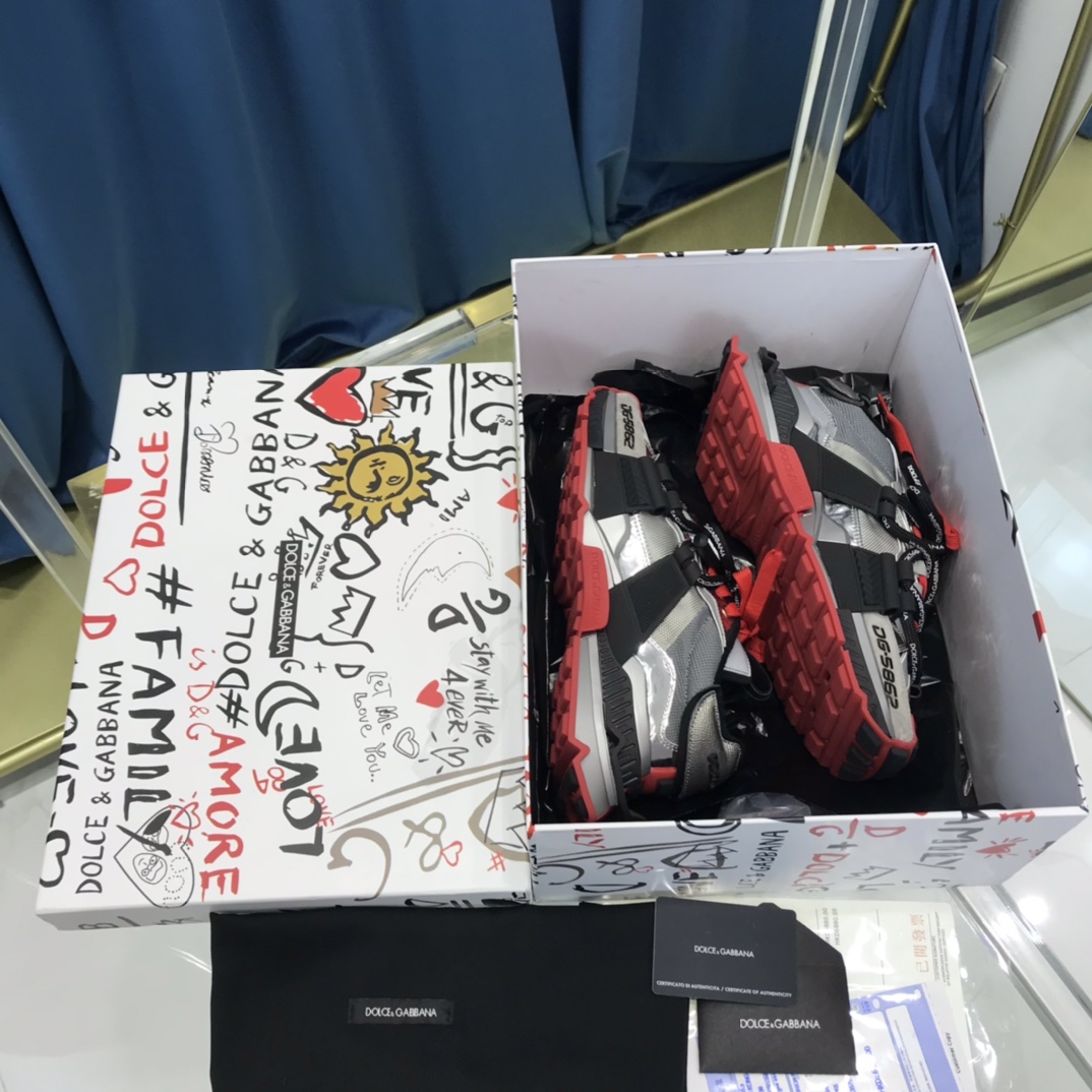 Dolce & Gabbana Mixed-Material Space Sneakers - 
