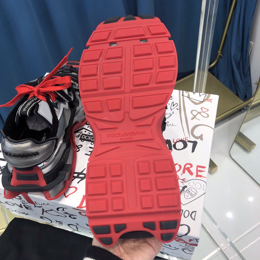 Dolce & Gabbana Mixed-Material Space Sneakers - 