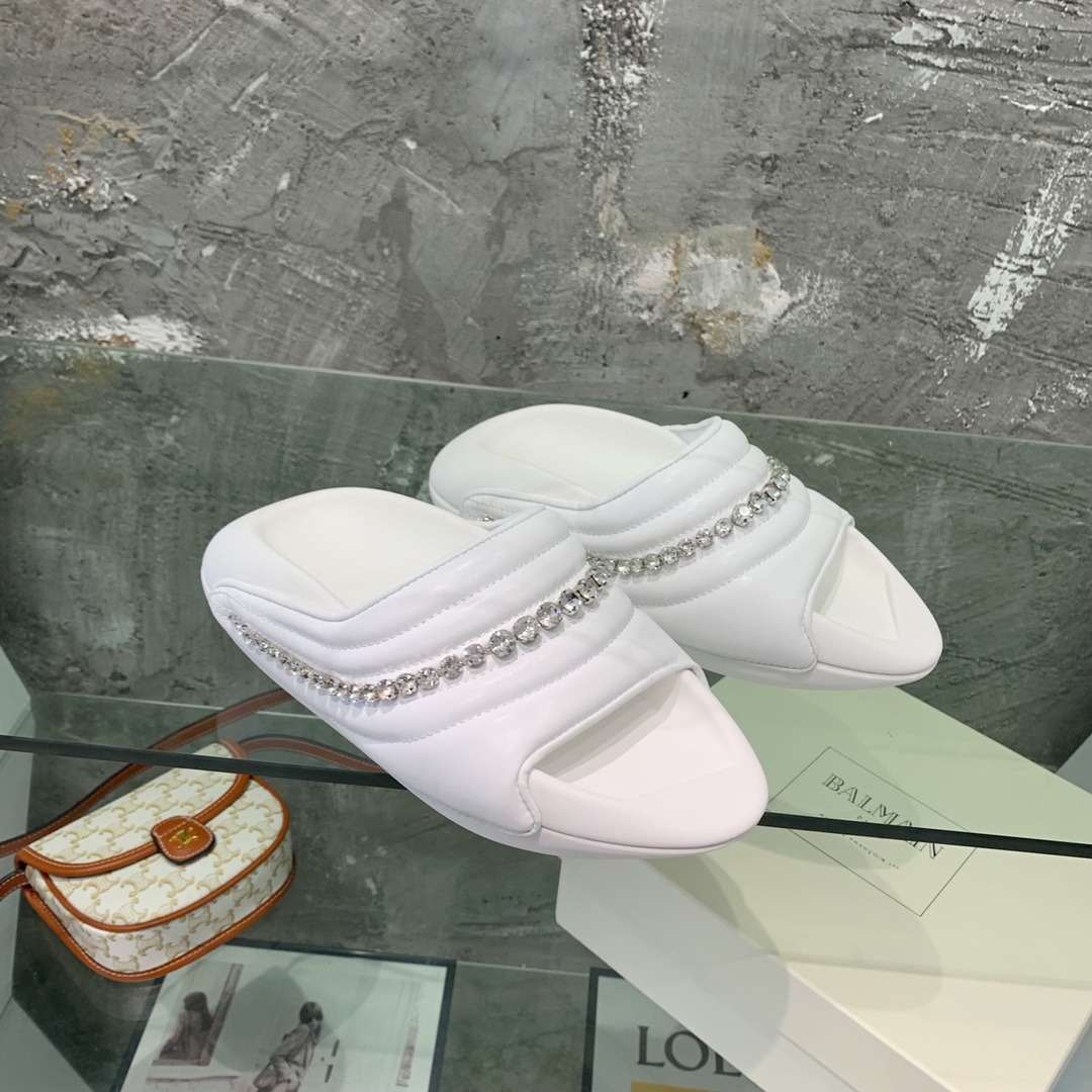 Balmain B-It-Puffy Slides - PerfectKickZ