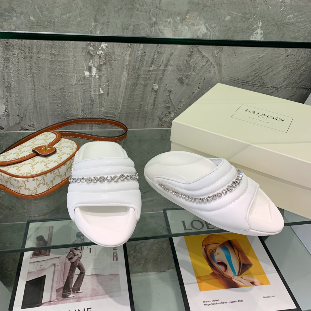 Balmain B-It-Puffy Slides - PerfectKickZ