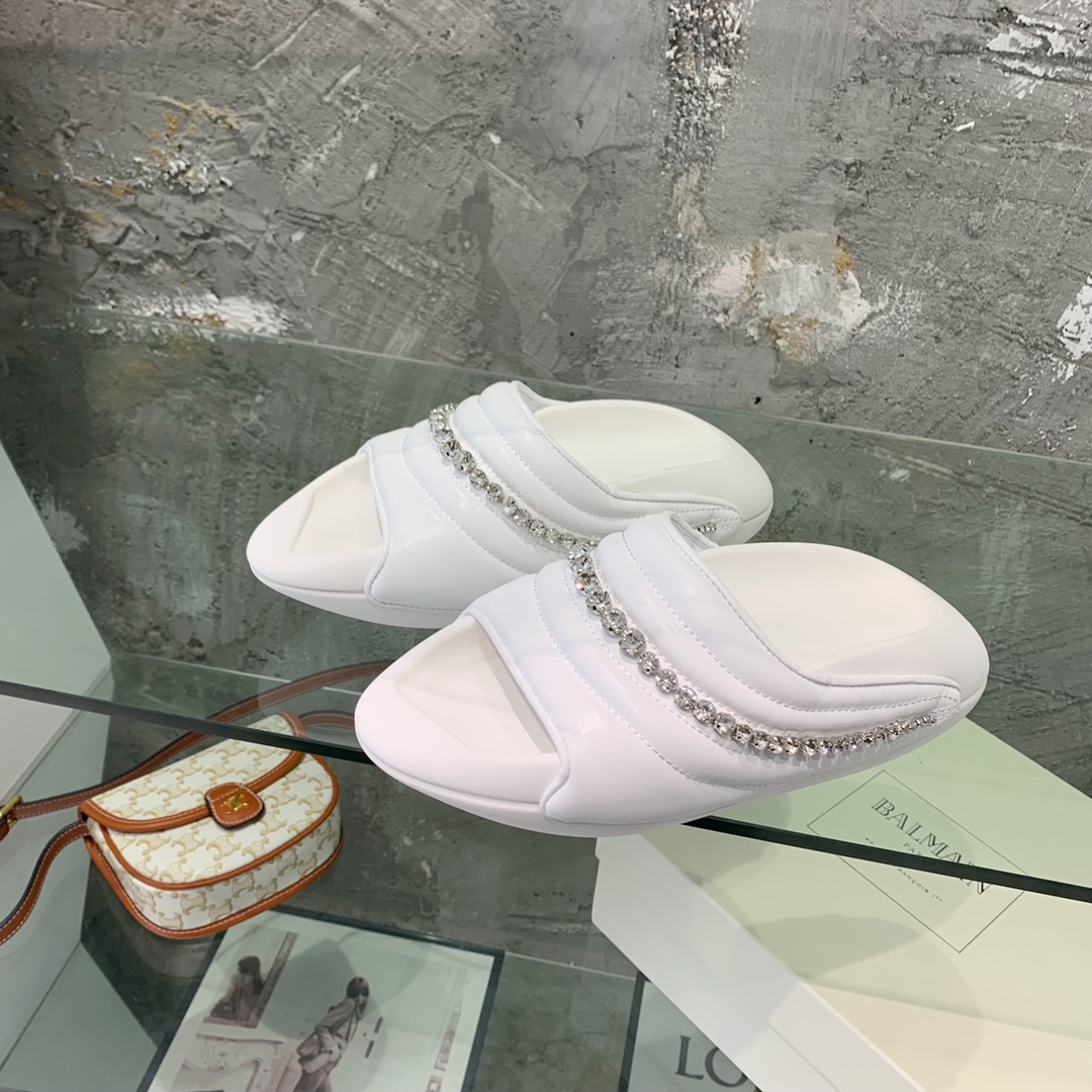 Balmain B-It-Puffy Slides - PerfectKickZ