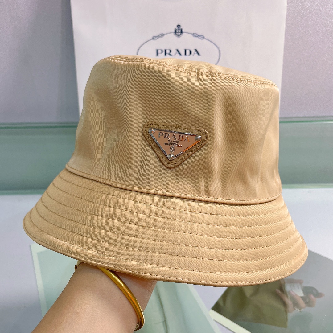 Prada Canvas Bucket Hat - 