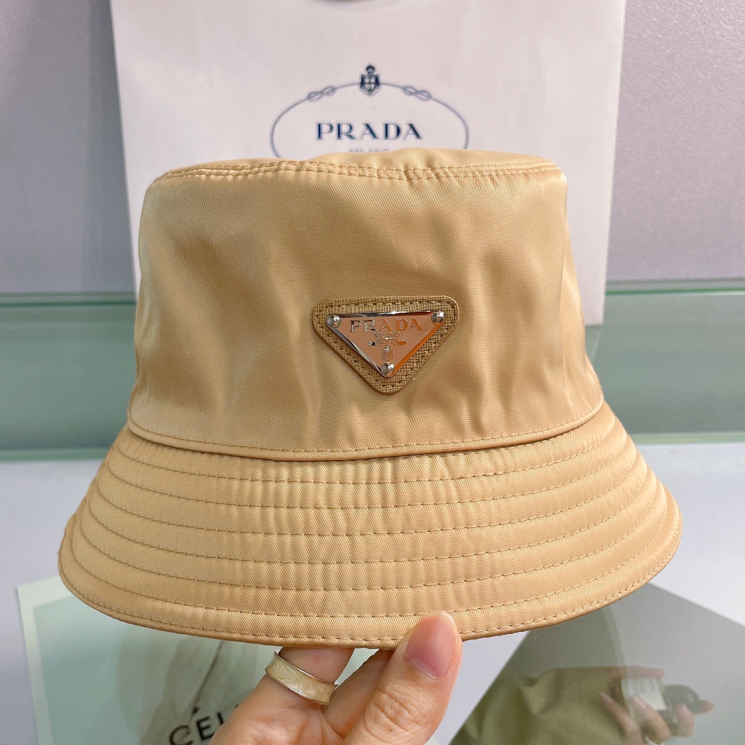 Prada Canvas Bucket Hat - 