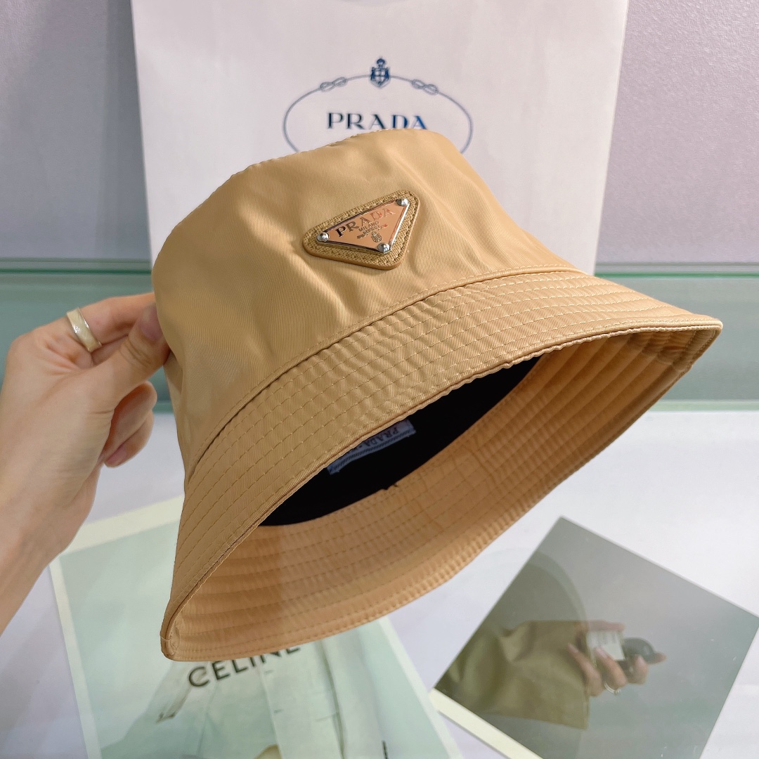 Prada Canvas Bucket Hat - 