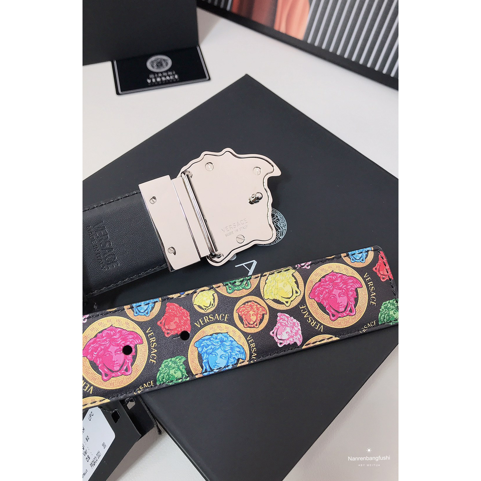 Versace Medusa Print 40 MM Belt  - PerfectKickZ