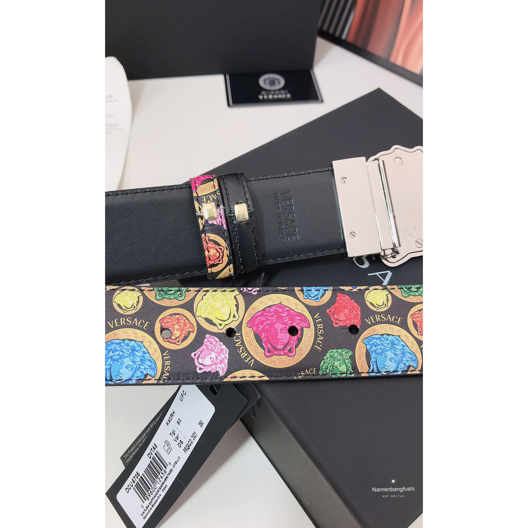 Versace Medusa Print 40 MM Belt  - PerfectKickZ