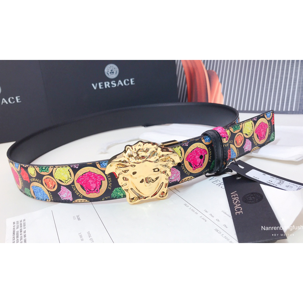 Versace Medusa Print 40 MM Belt  - PerfectKickZ