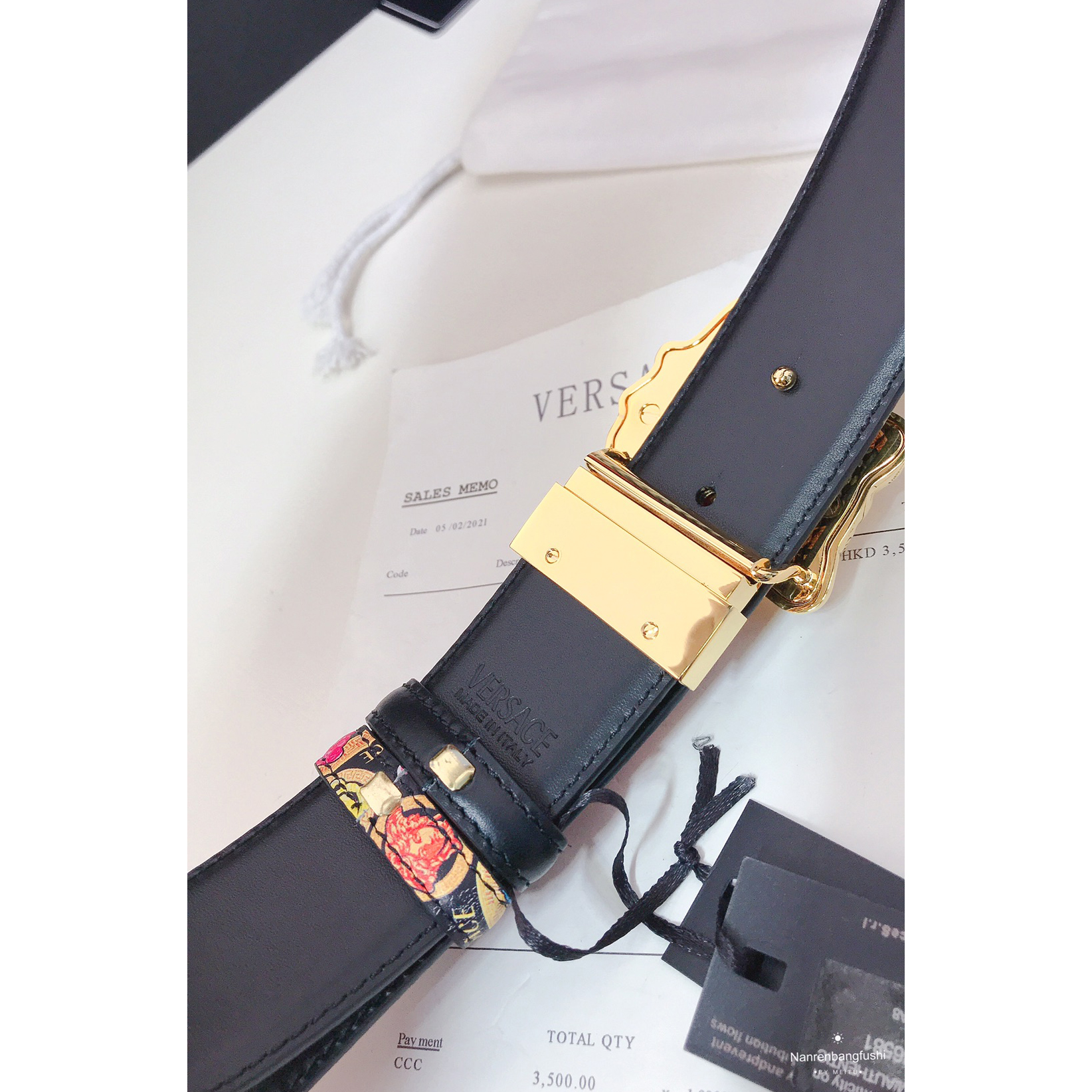 Versace Medusa Print 40 MM Belt  - PerfectKickZ