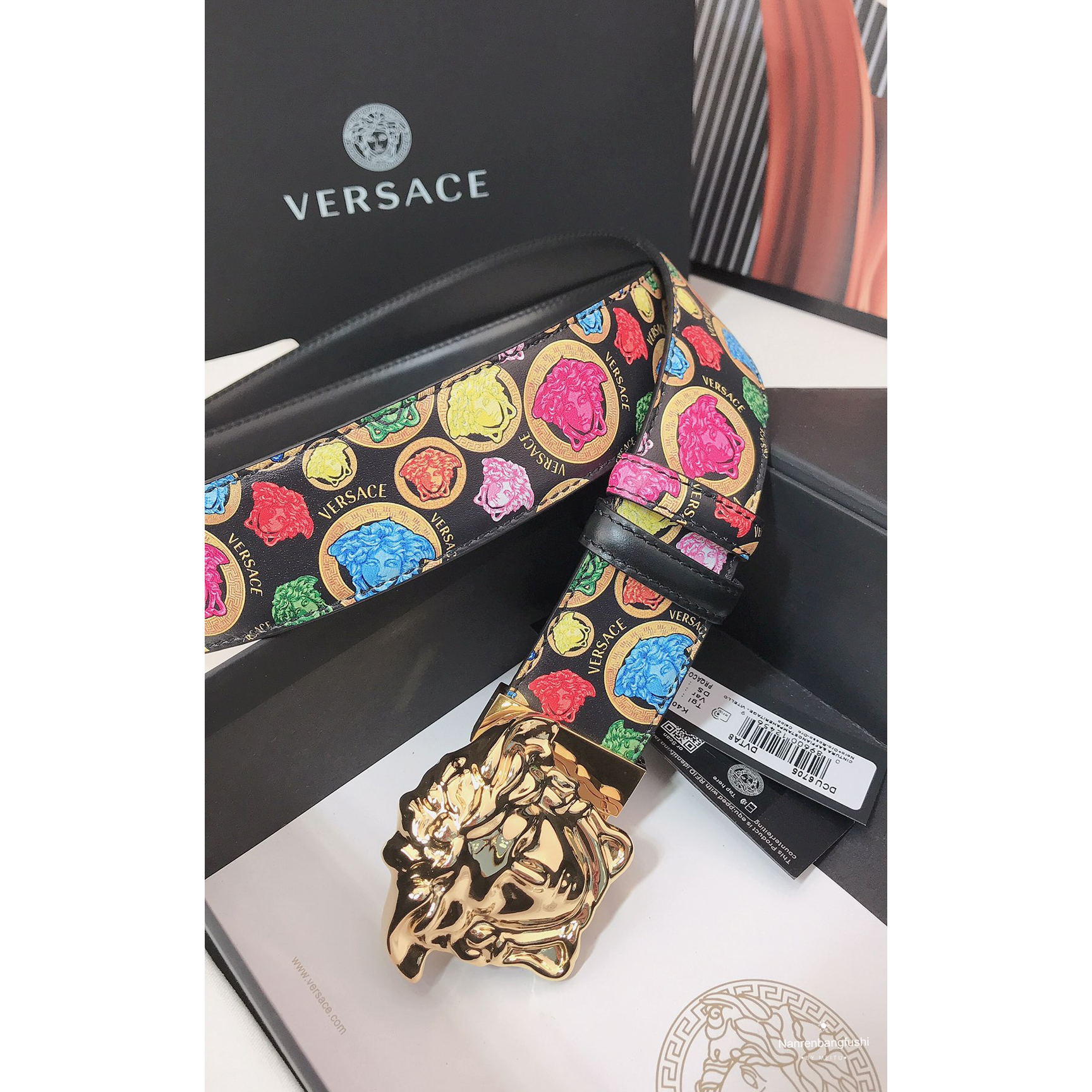 Versace Medusa Print 40 MM Belt  - PerfectKickZ
