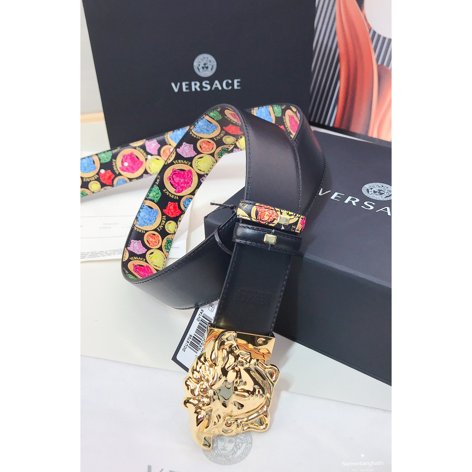 Versace Medusa Print 40 MM Belt  - PerfectKickZ