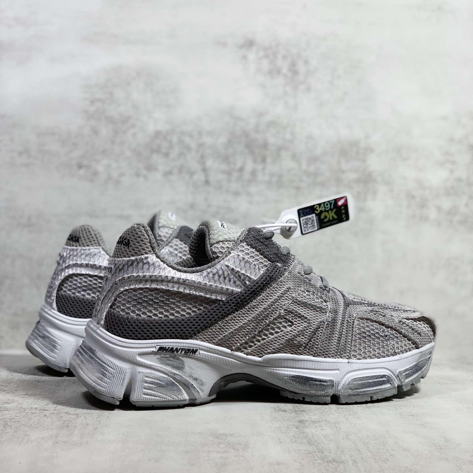 Balenciaga Men's Phantom Sneaker Washed In Grey - PerfectKickZ