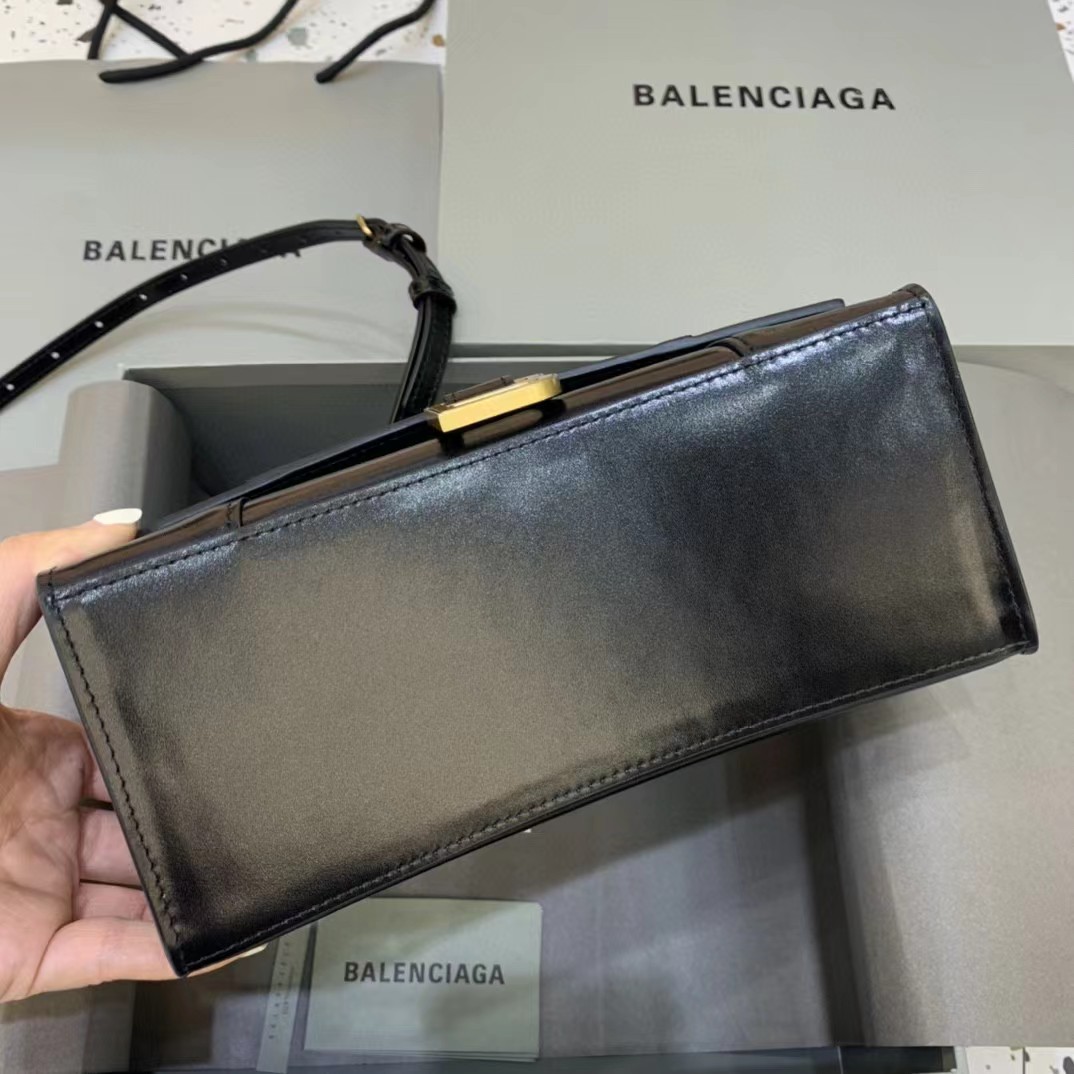 Balenciaga Logo Print Leather Handbag(23-14-10cm) - PerfectKickZ