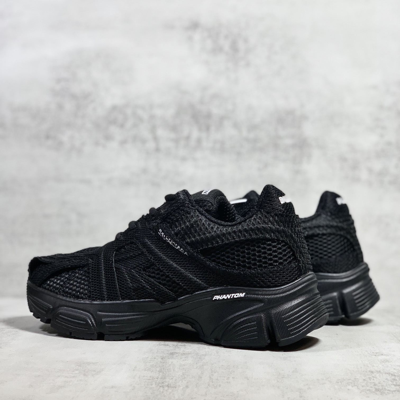 Balenciaga Men's Phantom Sneaker Washed In Black - PerfectKickZ
