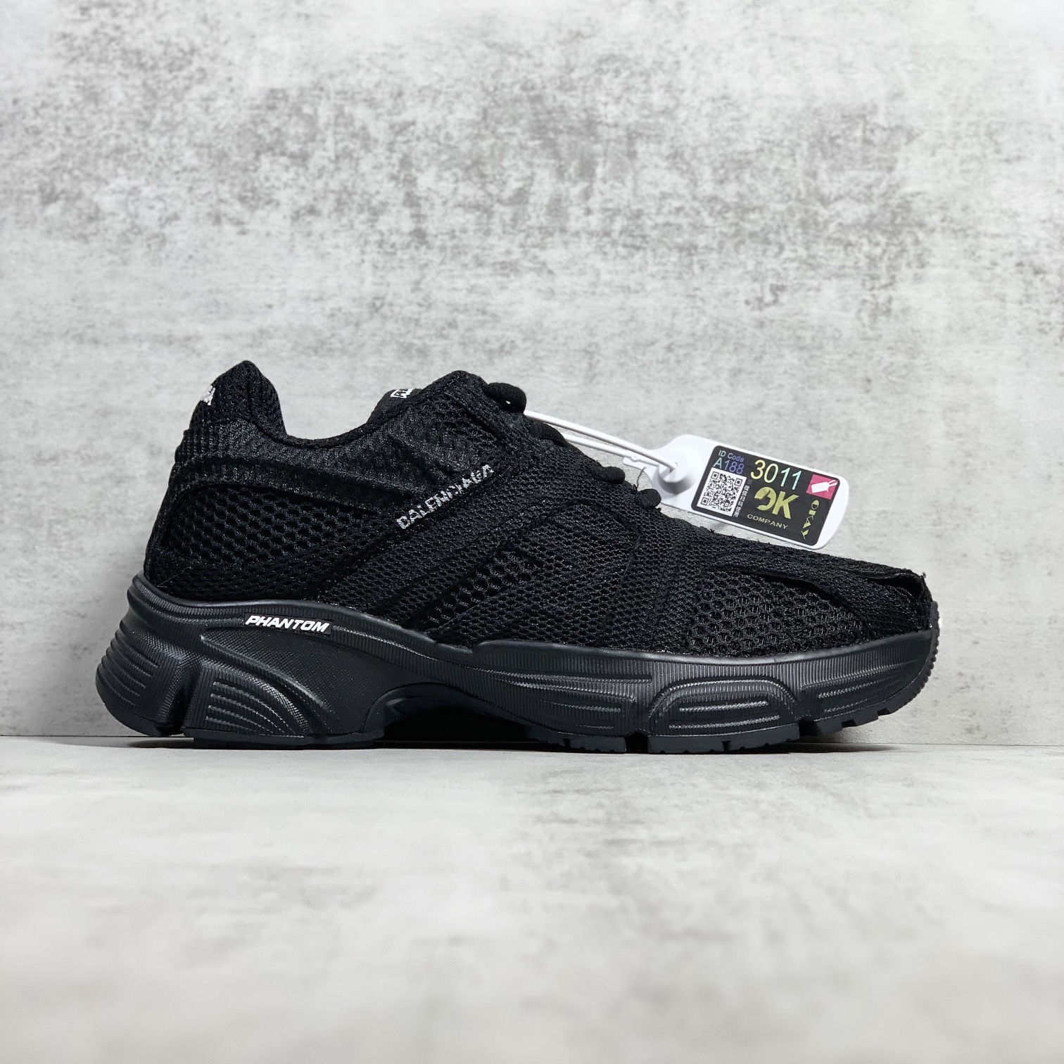 Balenciaga Men's Phantom Sneaker Washed In Black - PerfectKickZ