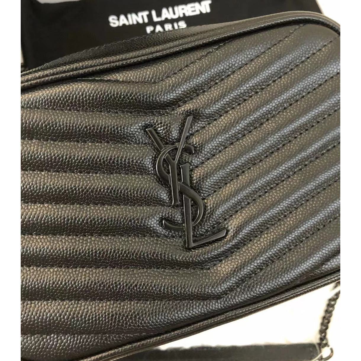 Saint Laurent Black Leather Shoulder Bag (19-10.5-5CM) - PerfectKickZ