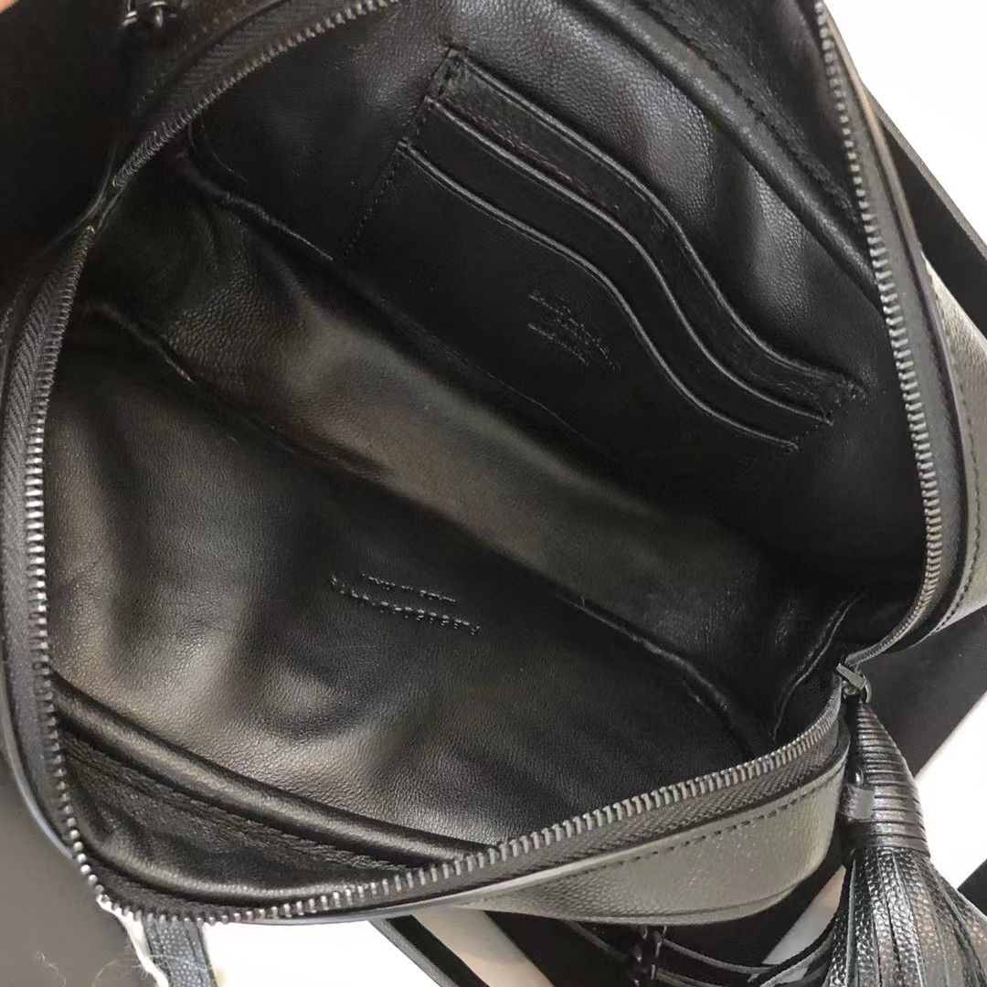 Saint Laurent Black Leather Shoulder Bag (19-10.5-5CM) - PerfectKickZ