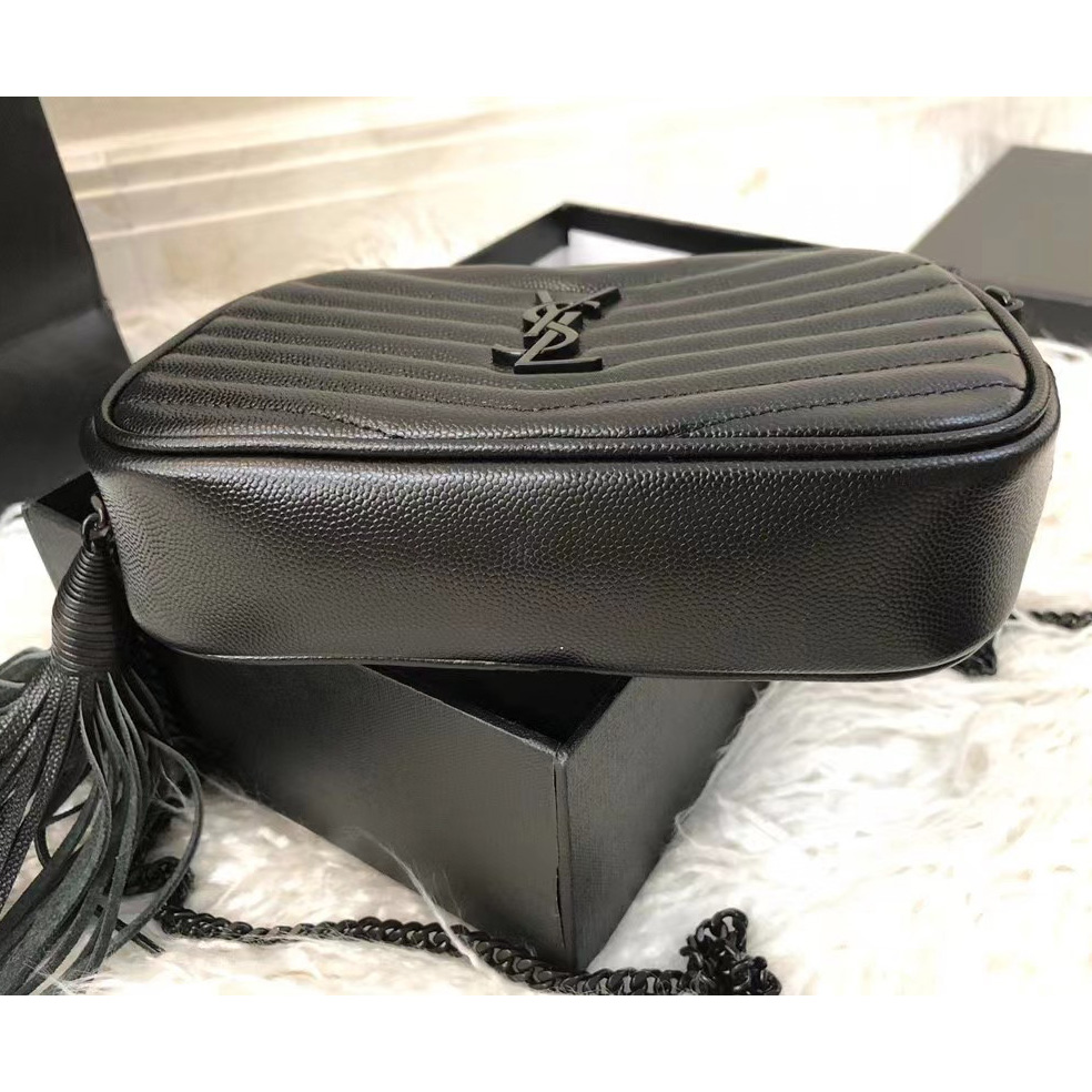 Saint Laurent Black Leather Shoulder Bag (19-10.5-5CM) - PerfectKickZ