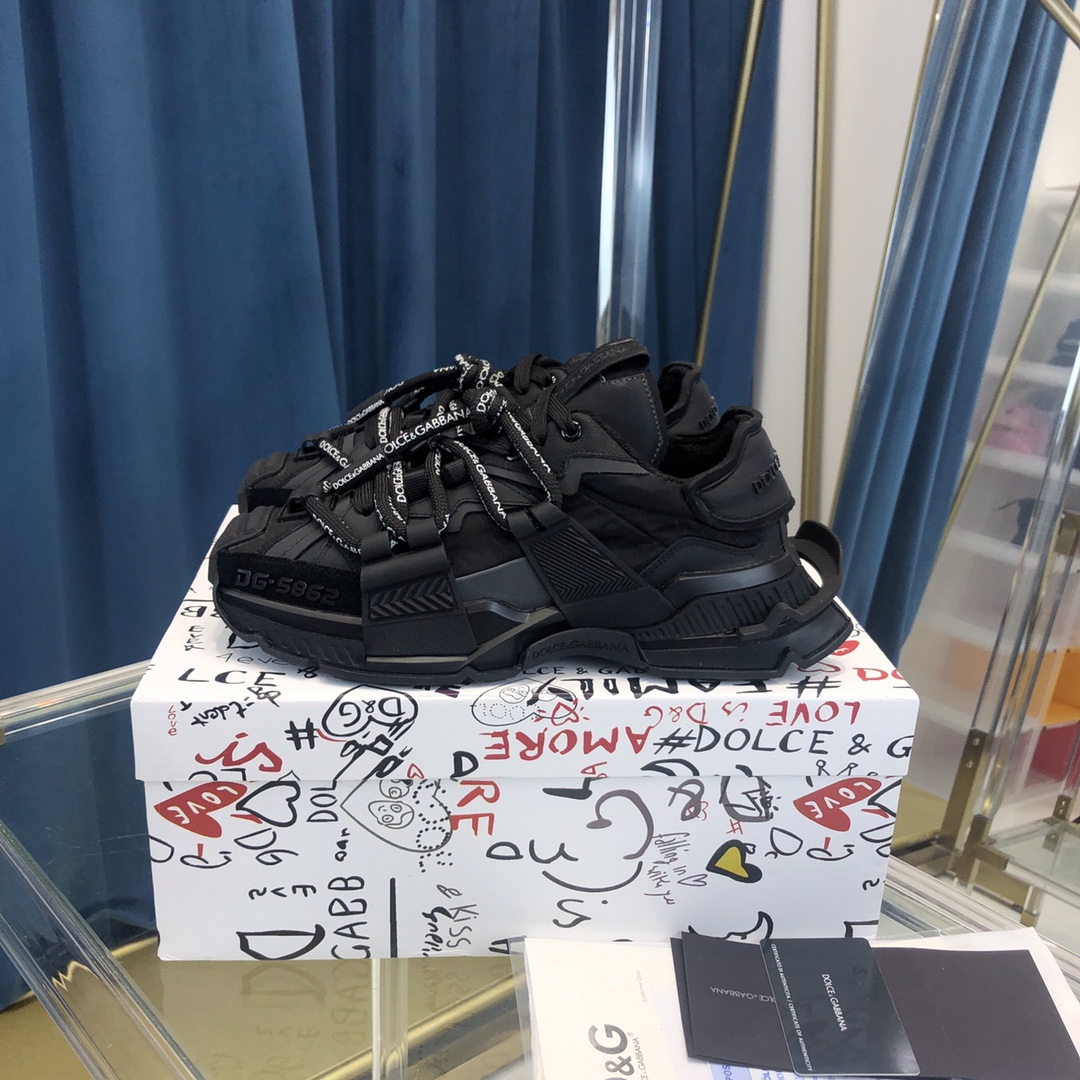 Dolce & Gabbana Mixed-Material Space Sneakers - PerfectKickZ