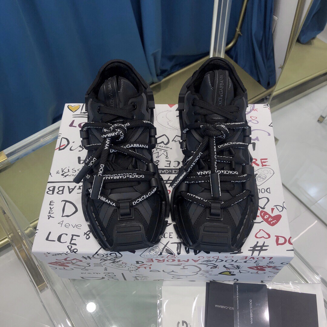 Dolce & Gabbana Mixed-Material Space Sneakers - PerfectKickZ