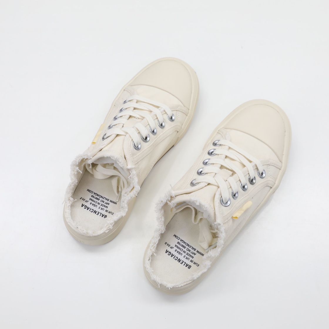 Balenciaga Men's Paris Sneaker Mule In White - PerfectKickZ