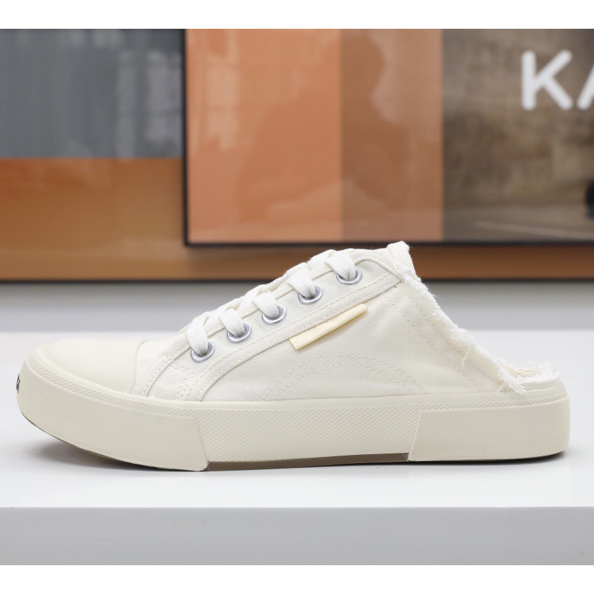 Balenciaga Men's Paris Sneaker Mule In White - PerfectKickZ