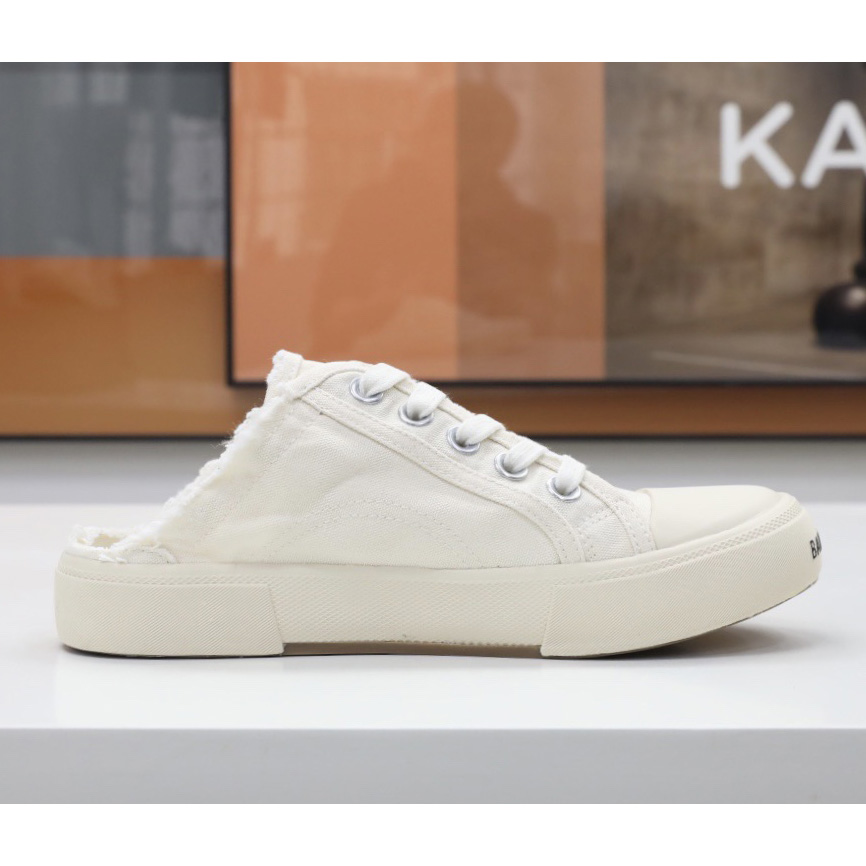 Balenciaga Men's Paris Sneaker Mule In White - PerfectKickZ
