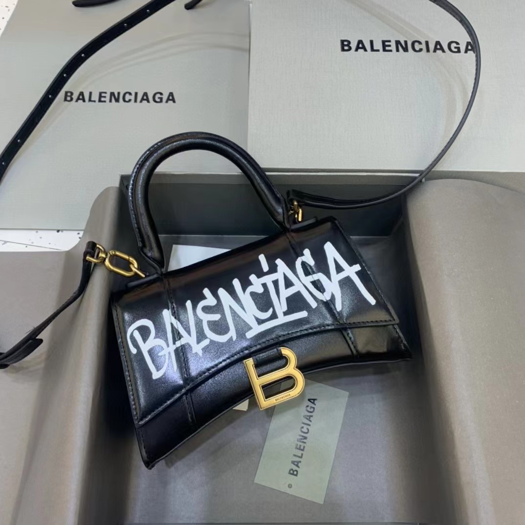 Balenciaga Logo Print Leather Handbag(19-11-8 cm) - PerfectKickZ