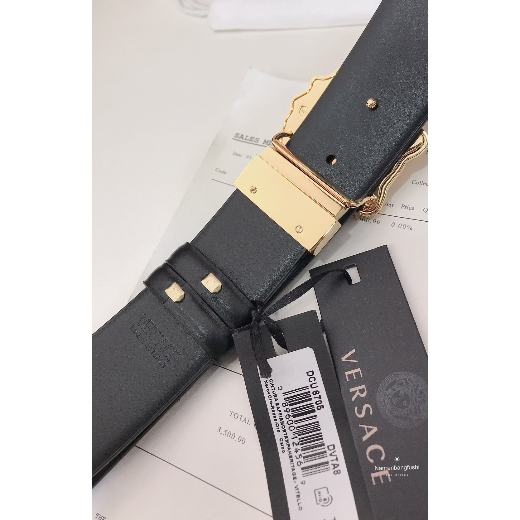 Versace La Greca Print 40 MM Belt  - PerfectKickZ