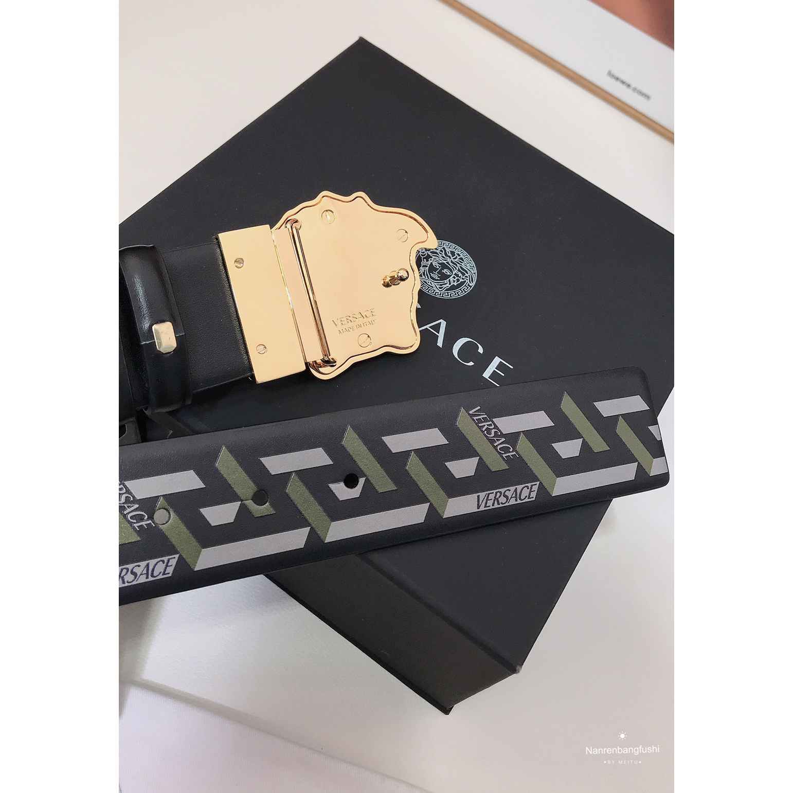 Versace La Greca Print 40 MM Belt  - PerfectKickZ