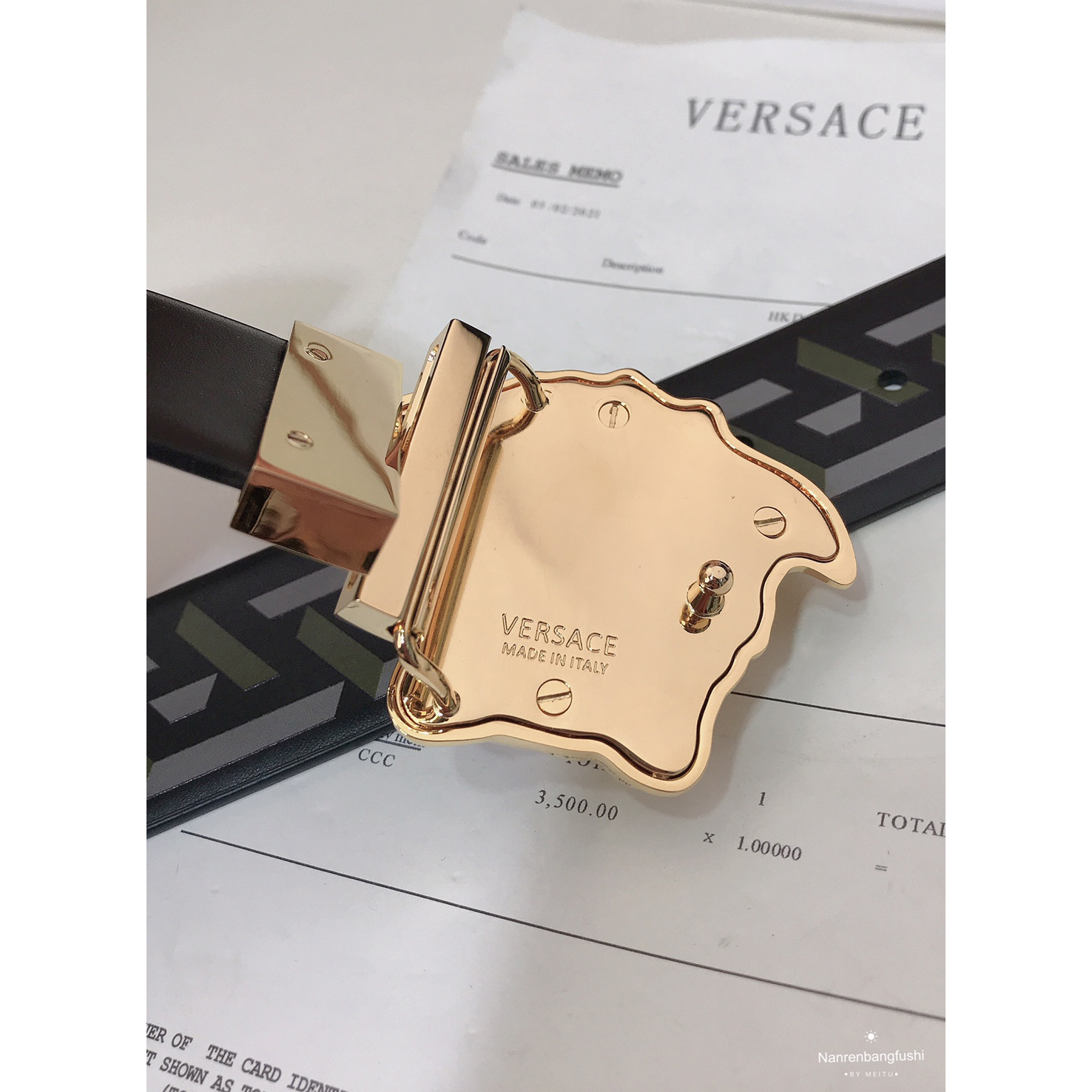 Versace La Greca Print 40 MM Belt  - PerfectKickZ