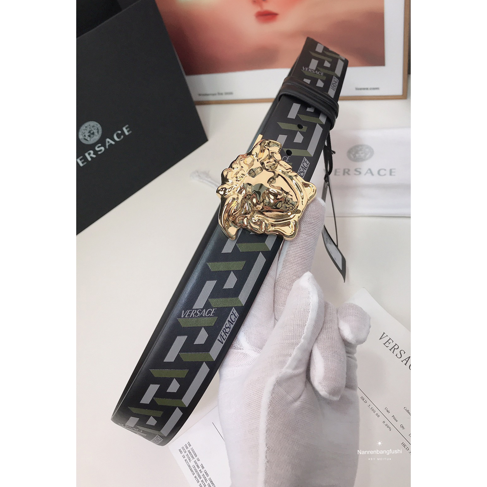 Versace La Greca Print 40 MM Belt  - PerfectKickZ