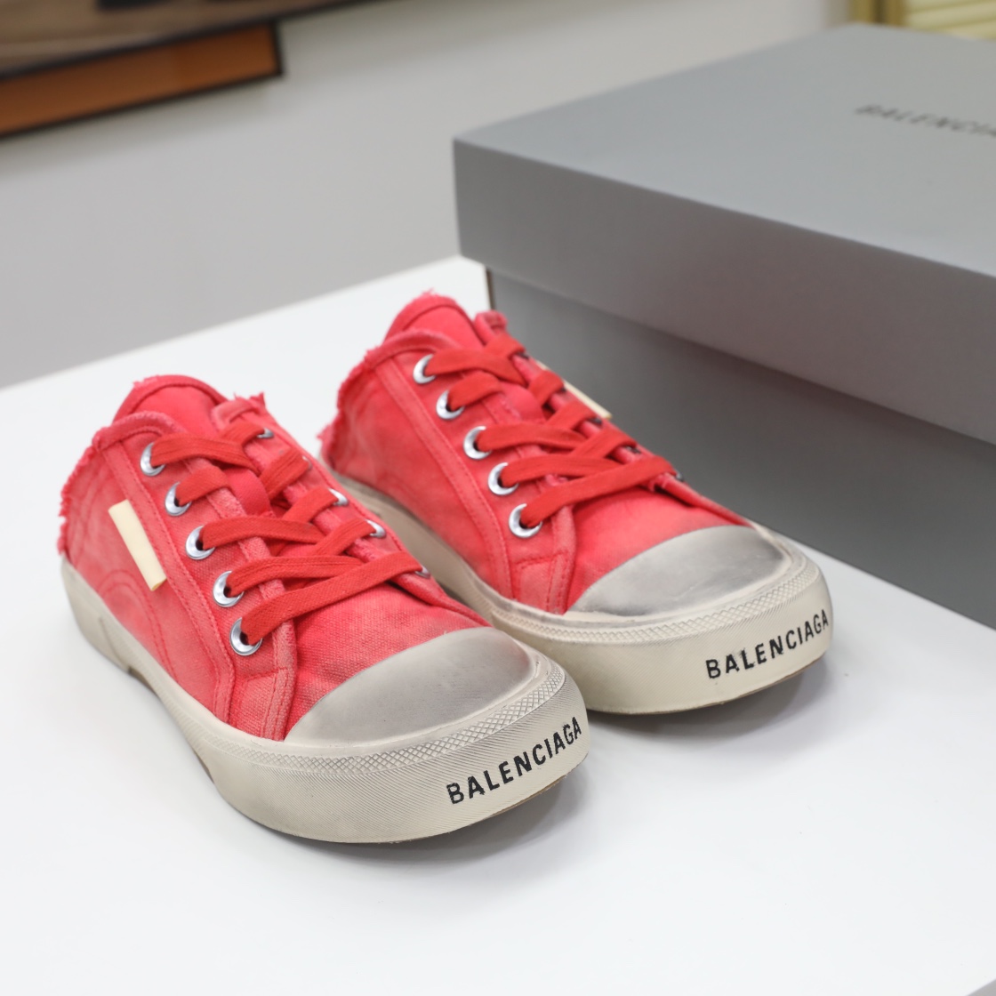 Balenciaga Men's Paris Sneaker Mule In Red - PerfectKickZ