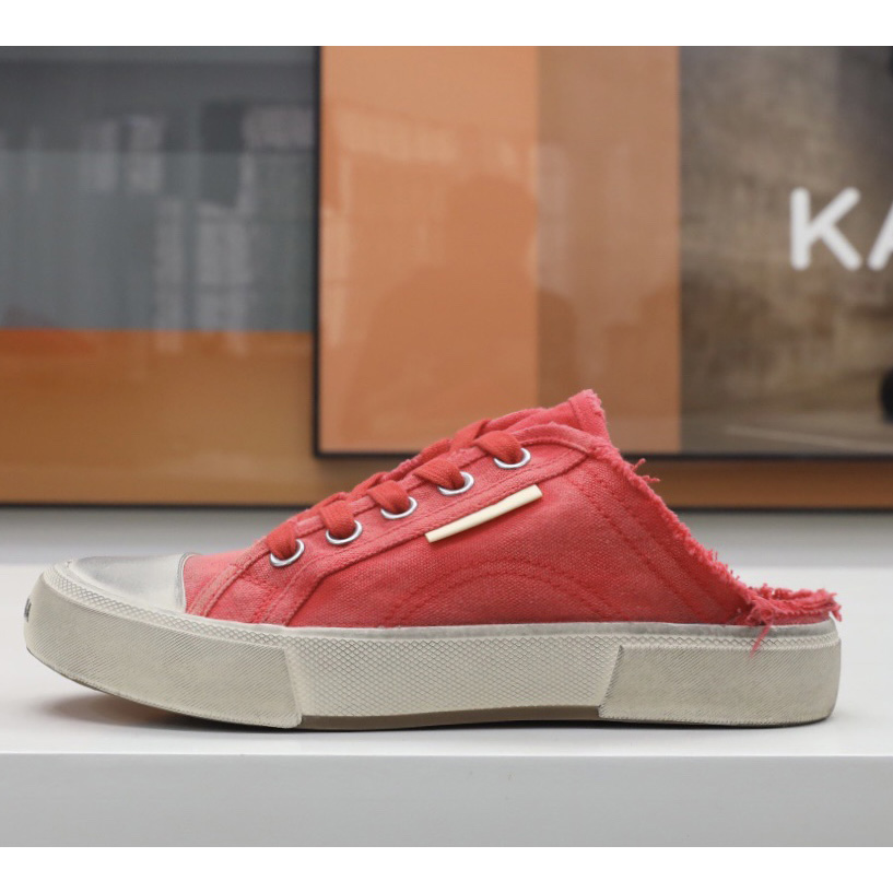 Balenciaga Men's Paris Sneaker Mule In Red - PerfectKickZ