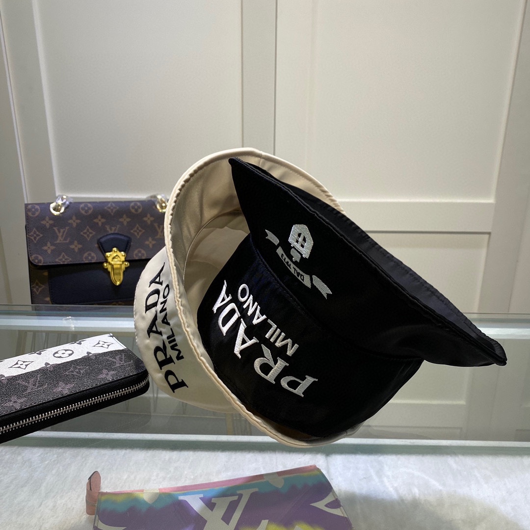 Prada Canvas Bucket Hat - 