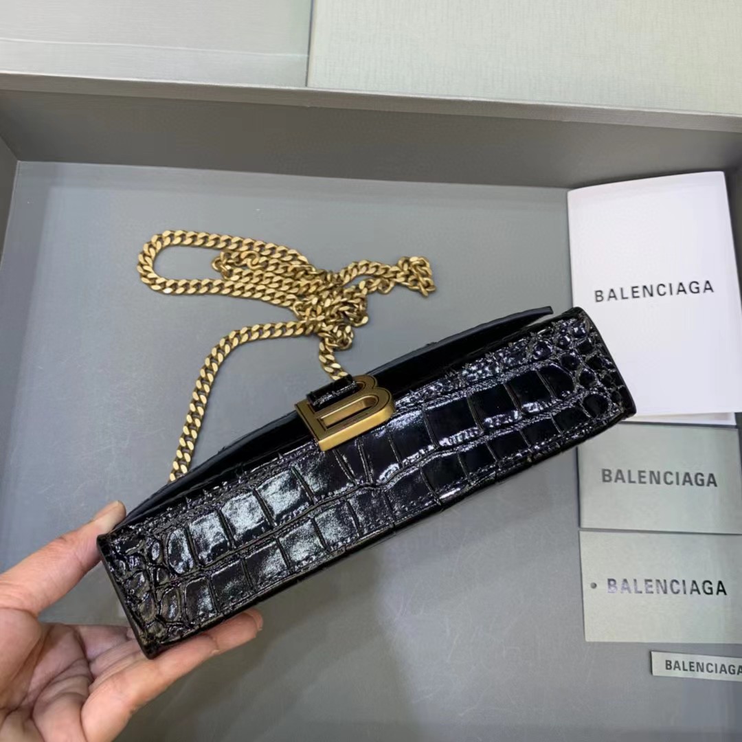 Balenciaga Hourglass Wallet On Chain (19.5-12-5cm) - PerfectKickZ