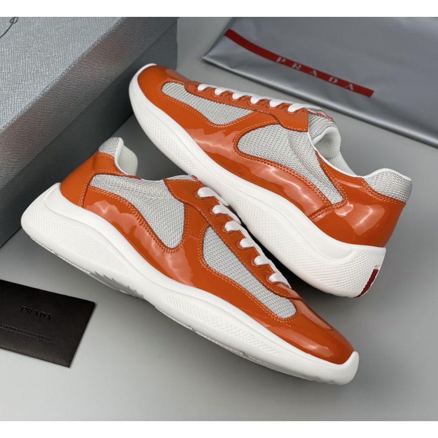 Prada Male America's Cup Sneaker In Orange(upon uk size) - PerfectKickZ