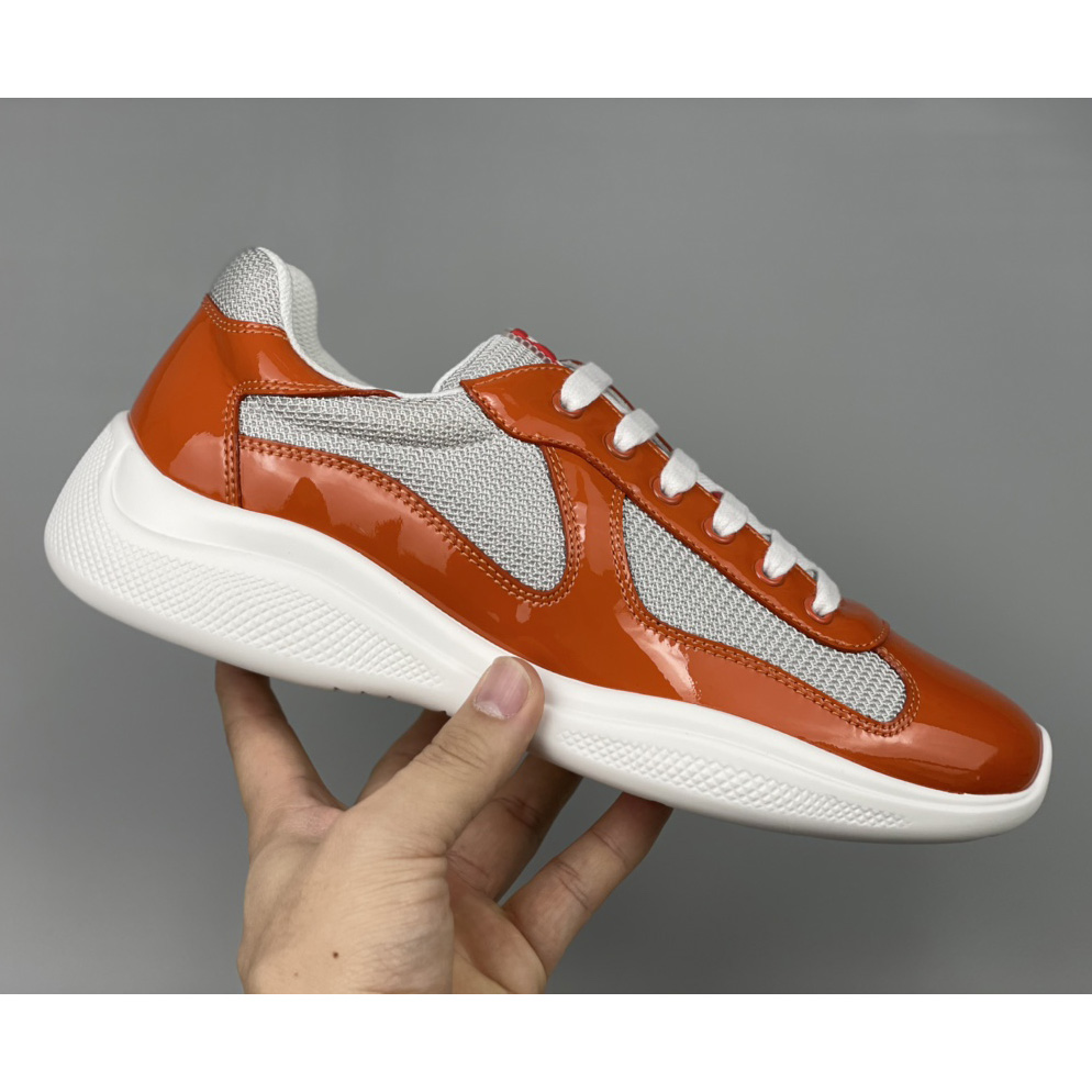 Prada Male America's Cup Sneaker In Orange(upon uk size) - PerfectKickZ